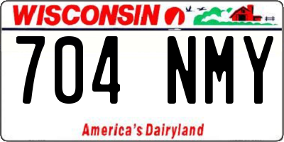 WI license plate 704NMY