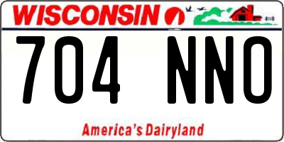 WI license plate 704NNO