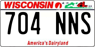 WI license plate 704NNS