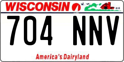 WI license plate 704NNV