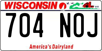WI license plate 704NOJ