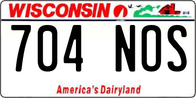 WI license plate 704NOS