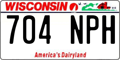 WI license plate 704NPH