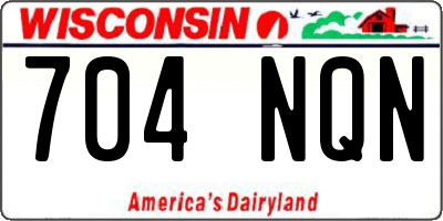 WI license plate 704NQN