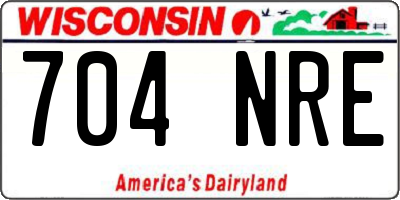 WI license plate 704NRE