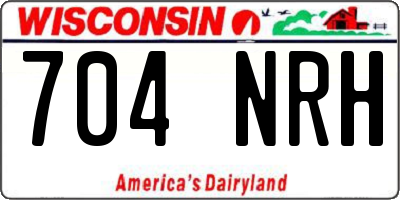 WI license plate 704NRH