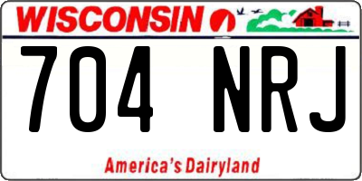 WI license plate 704NRJ