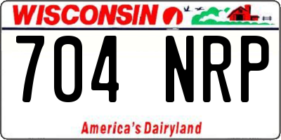 WI license plate 704NRP