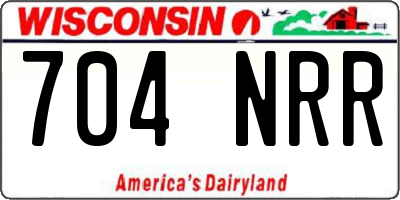 WI license plate 704NRR