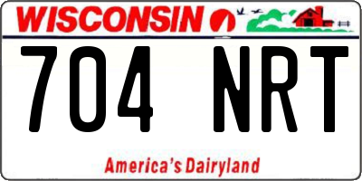 WI license plate 704NRT