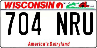 WI license plate 704NRU