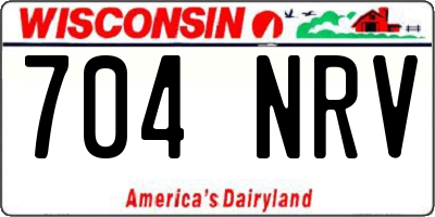 WI license plate 704NRV