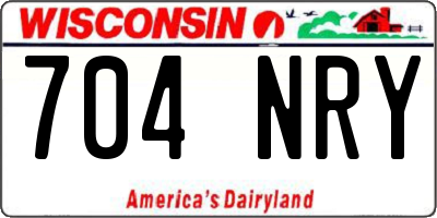 WI license plate 704NRY
