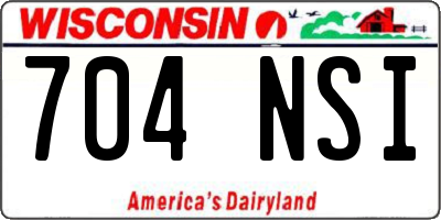 WI license plate 704NSI