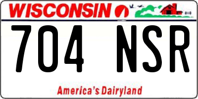 WI license plate 704NSR