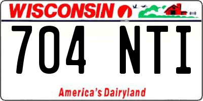 WI license plate 704NTI