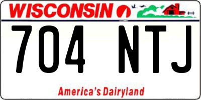 WI license plate 704NTJ