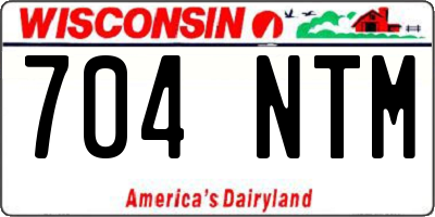 WI license plate 704NTM
