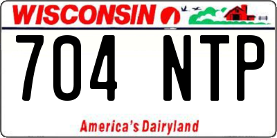 WI license plate 704NTP
