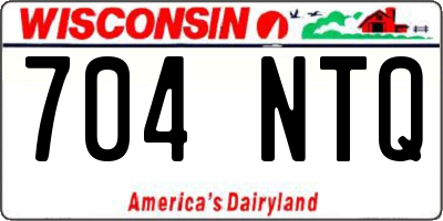 WI license plate 704NTQ
