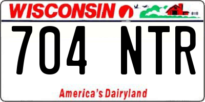 WI license plate 704NTR