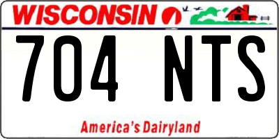 WI license plate 704NTS