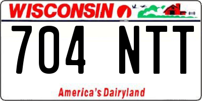 WI license plate 704NTT