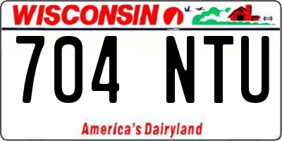 WI license plate 704NTU