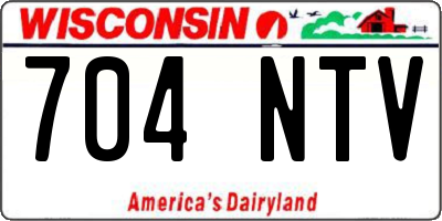WI license plate 704NTV