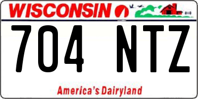 WI license plate 704NTZ