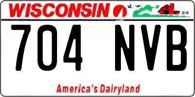 WI license plate 704NVB