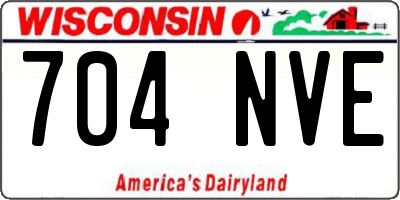 WI license plate 704NVE