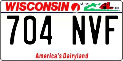 WI license plate 704NVF