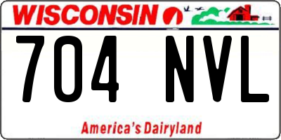 WI license plate 704NVL