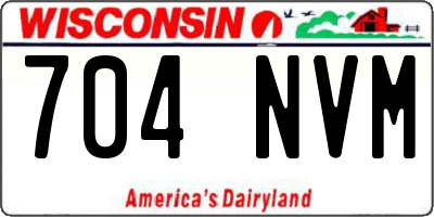 WI license plate 704NVM