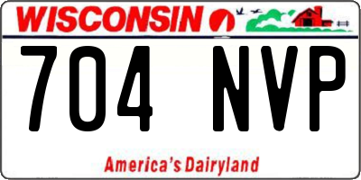 WI license plate 704NVP
