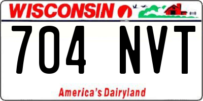 WI license plate 704NVT