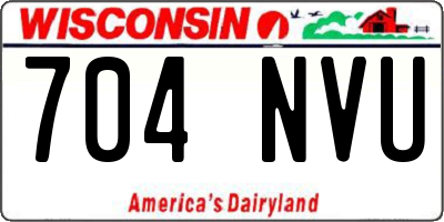 WI license plate 704NVU