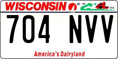 WI license plate 704NVV