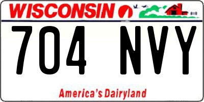 WI license plate 704NVY
