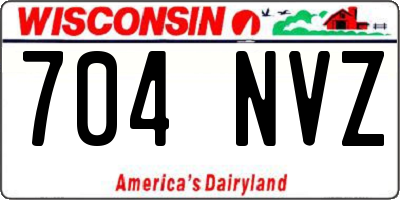 WI license plate 704NVZ