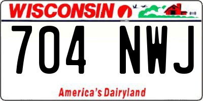 WI license plate 704NWJ