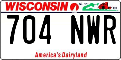 WI license plate 704NWR