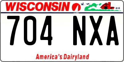 WI license plate 704NXA