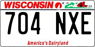 WI license plate 704NXE