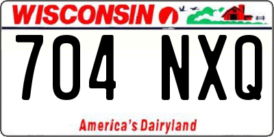 WI license plate 704NXQ