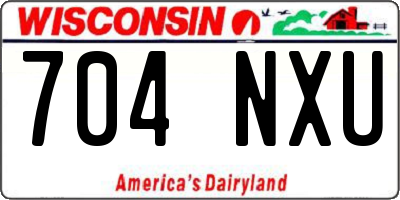 WI license plate 704NXU