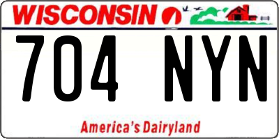 WI license plate 704NYN