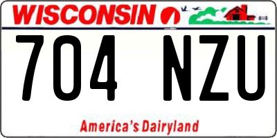 WI license plate 704NZU