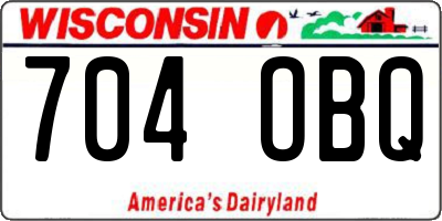 WI license plate 704OBQ